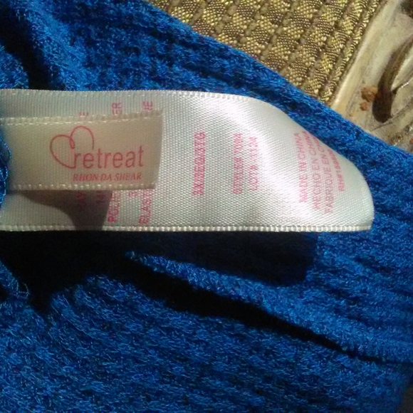 BNWOT LADIES LOUNGE PANTS BY RETREAT BLUE W/ PKTS WIDE LOOSE LEG SZ. 3X - Picture 9 of 9